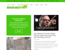 Tablet Screenshot of denvergreenparty.org